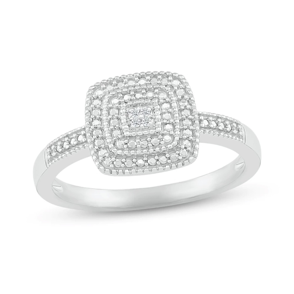 White lab created sapphire ring sterling silver